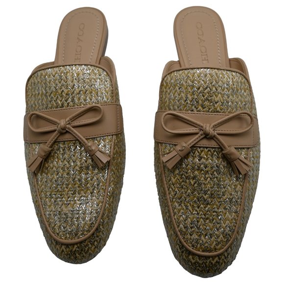 COACH STASSI Raffia Slide Mule Slip On size: 9.5 - Picture 3 of 5